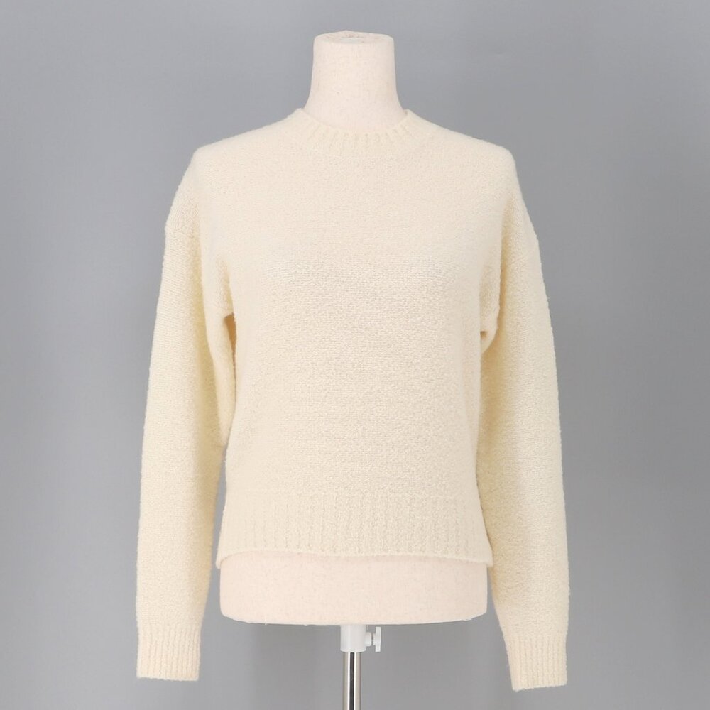 EVERLANE Teddy Wool Blend Crew Neck Sweater in Buttermilk Size XS